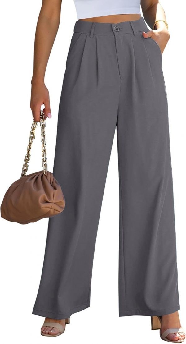 Pants for Women Work Business Casual High Waisted Dressy Pants Flowy Trousers Office - Image 2