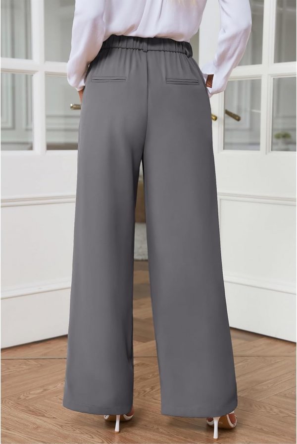 Pants for Women Work Business Casual High Waisted Dressy Pants Flowy Trousers Office - Image 8