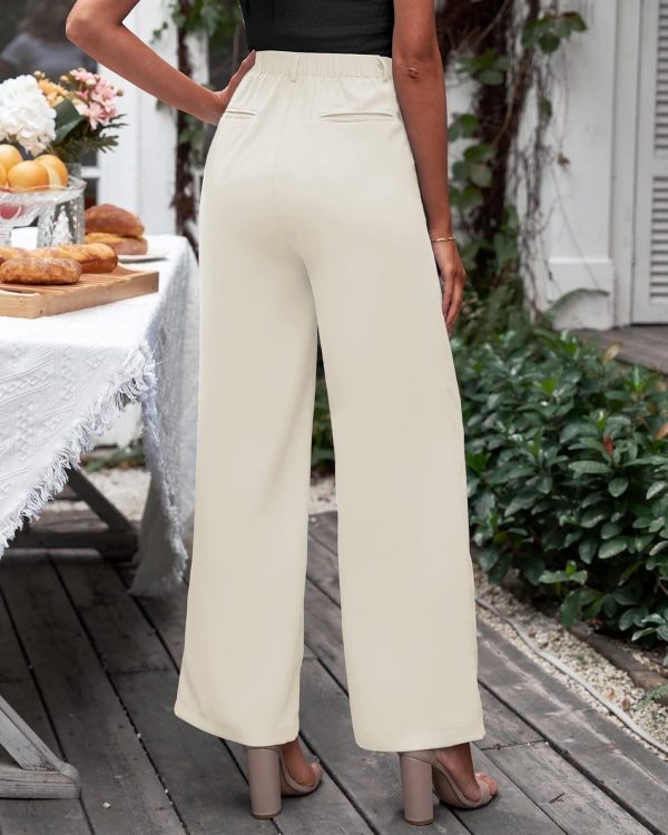 GRAPENT Wide Leg Pants for Women Work Business Casual High Waisted Dressy Pants Flowy Trousers Office - Image 2