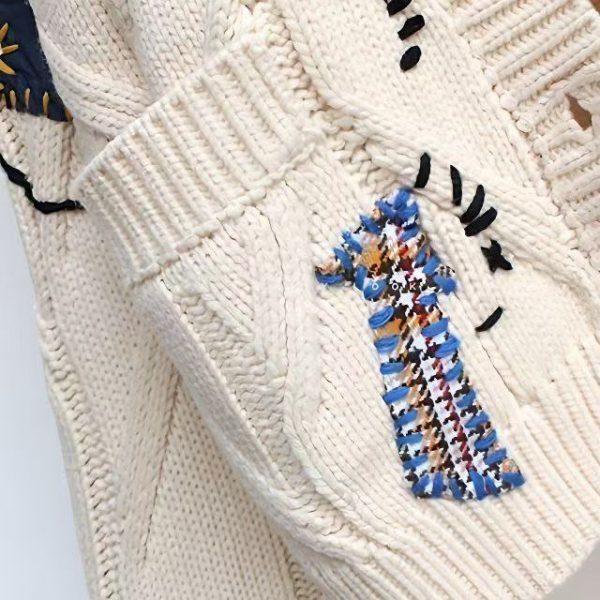 Firerie Elegant High Neck Loose Casual Versatile Sleeveless Knit Sweater Vest,Brown Sweater In Fall/Winter - Image 2